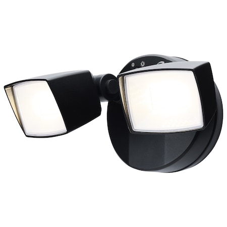 Nuvo LED Security Light - Dual Head - Field Selectable - Black Finish 65/996